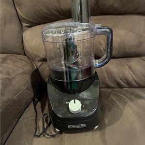 Black & Decker Black Food Processor with Clear Container
